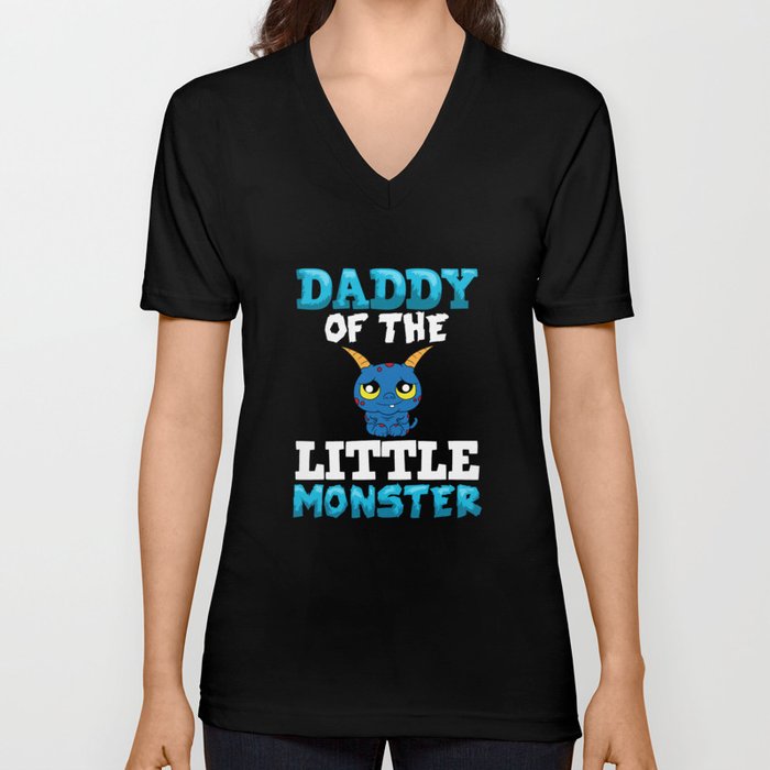 Sweet Little Monster Family Birthday Costume V Neck T Shirt