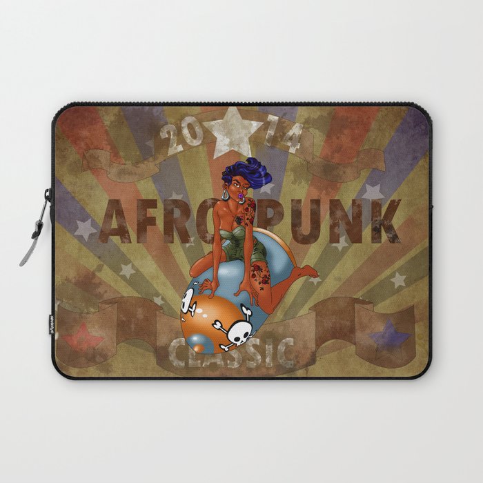 Afro Punk : Bomber chick Laptop Sleeve