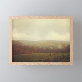 Misty Fall in Vermont Framed Mini Art Print
