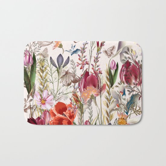 Bright spring field. Romantic pattern Bath Mat