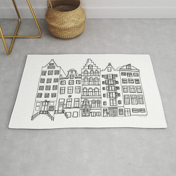 Amsterdam canal houses Rug