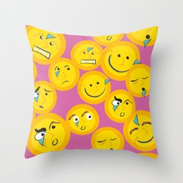 Crowded Throw Pillow