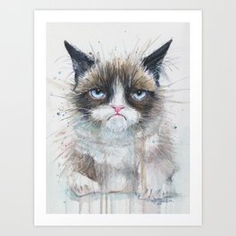 Angry Cat Art Print