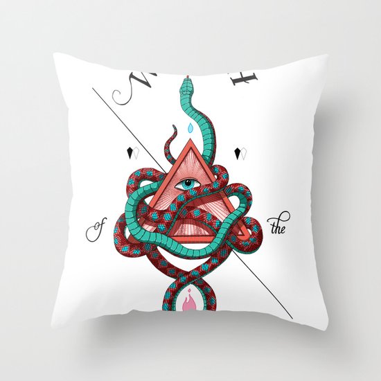Wrath of the Serpent Throw Pillow