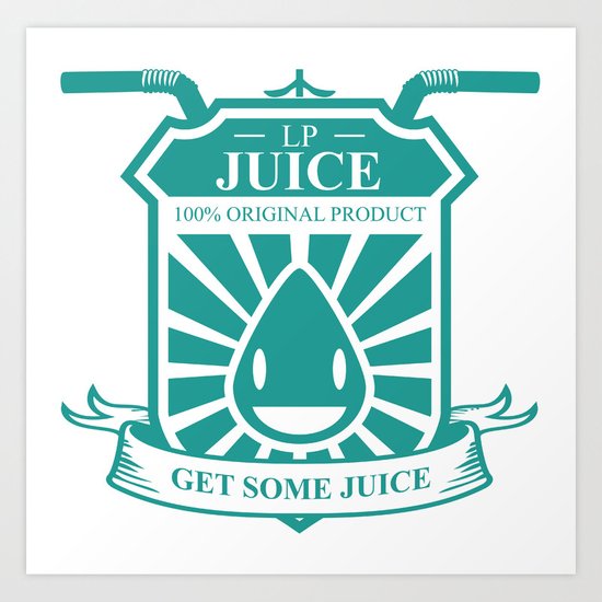 Juice Badge Art Print