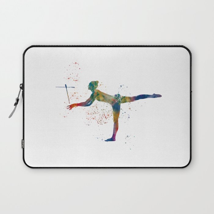 Rhythmic gymnastics in watercolor Laptop Sleeve
