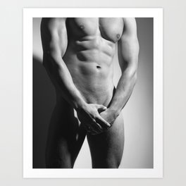 Beautiful naked man #E9988 Art Print