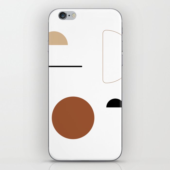 Funky Shapes Print Composition 16, Modern Art V1 iPhone Skin