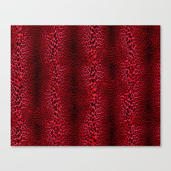 Red Leopard Pattern V1 Canvas Print