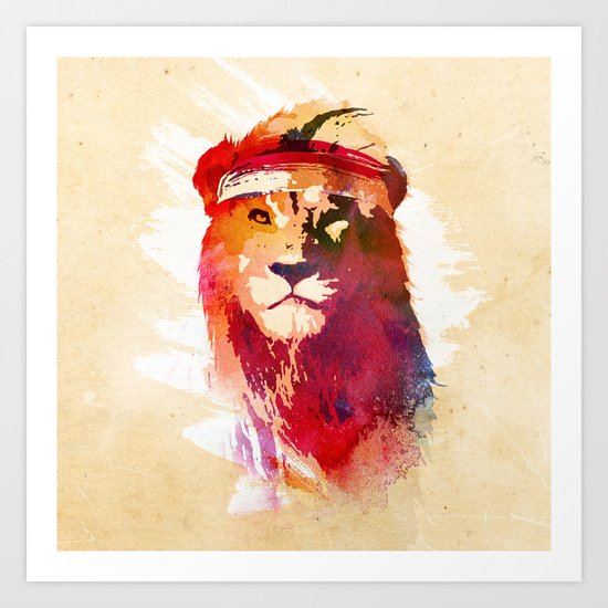 Gym Lion Art Print