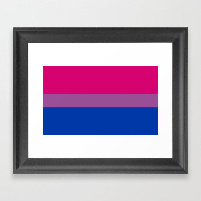 Bisexual Pride Flag LGBTQ Framed Art Print