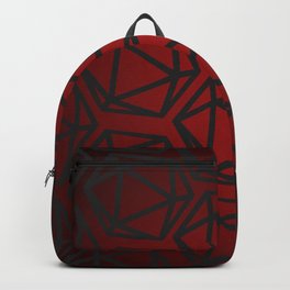 D20 Pattern - Red Black Gradient Backpack | Pattern, Sorcerer, Dm, Master, Ttg, Cleric, Wizard, Graphicdesign, Bard, Paladin 