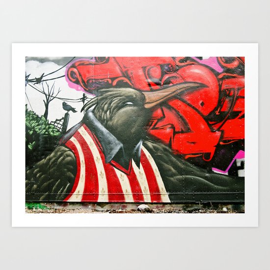 Urban Tacoma crow Art Print