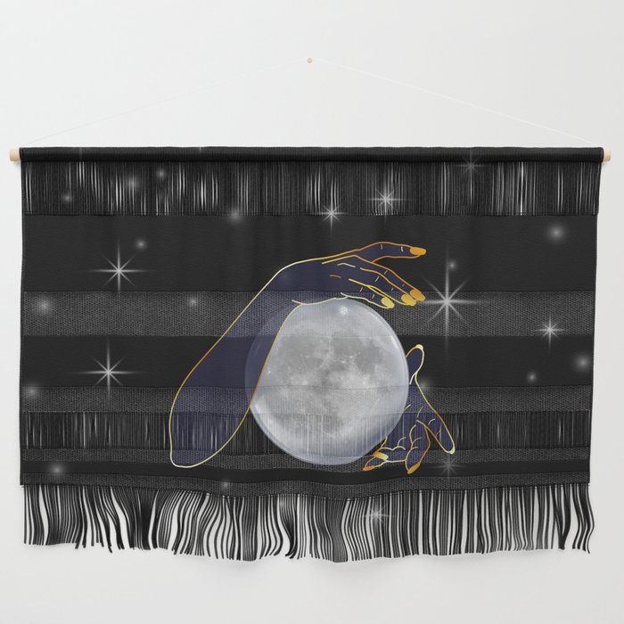 Mystical Hands holding full moon performing a magic ritual	 Wall Hanging
