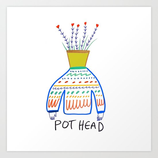 Pot head. Art Print