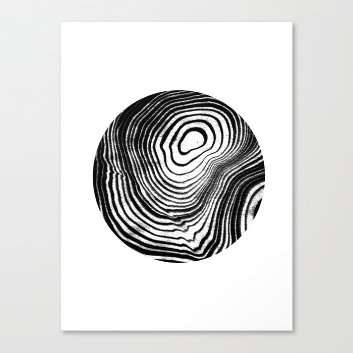 Marble 2 Suminagashi Outer Space Planet Marbled Pattern Circle Geometric Galaxy Canvas Print By Spilledink