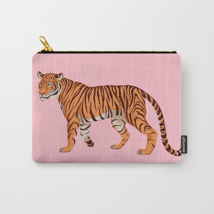 Tiger - Pink Carry-All Pouch
