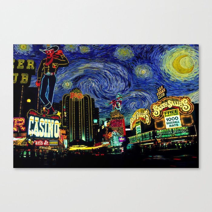Las Vegas In Starry Night Canvas Print