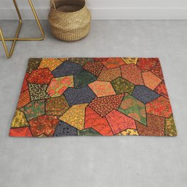 Japanese colorful quilt patchwork Area & Throw Rug