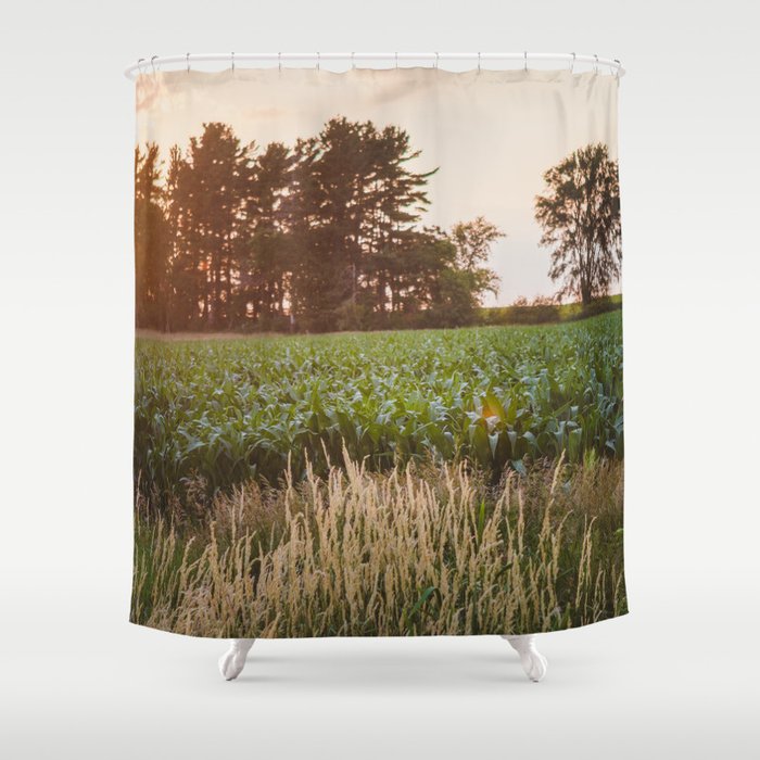 Sunsets and Corn Fields Shower Curtain
