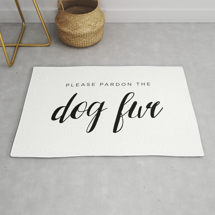 Please Pardon the Dog Fur Rug