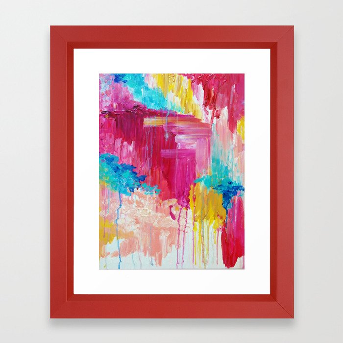 Elated Beautiful Bright Colorful Modern Abstract Painting Wild
