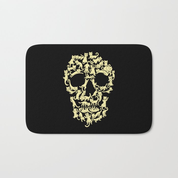 cat skull Bath Mat