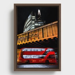 London Night Bus Framed Canvas