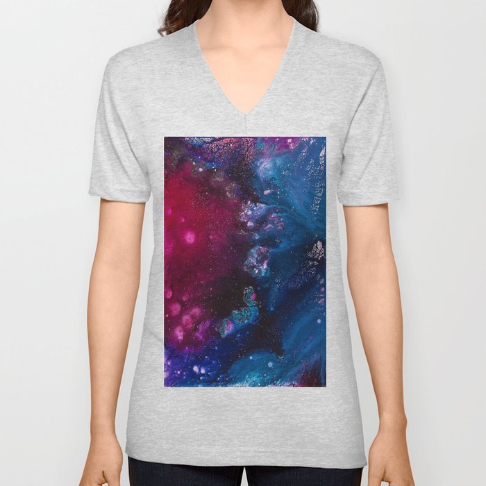 Oceans and Nebulas V Neck T Shirt