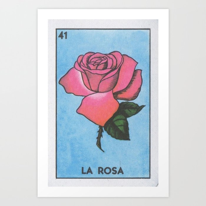 La Rosa Loteria Art Print