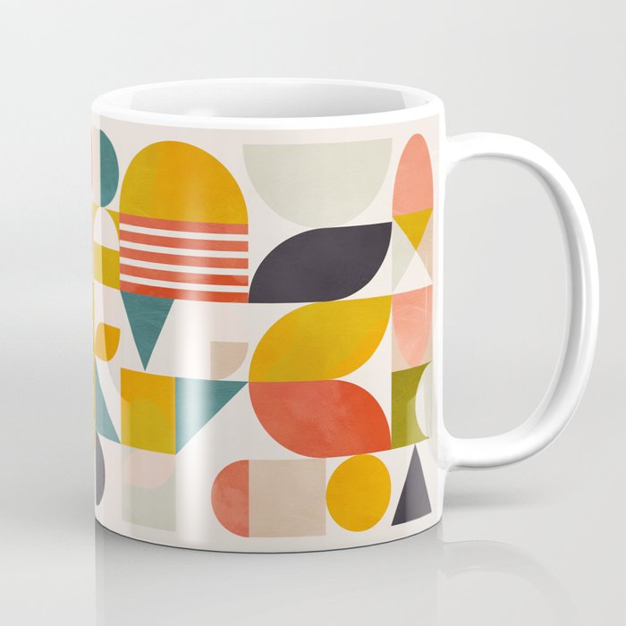 mid century geometry abstract shapes bauhaus Coffee Mug
