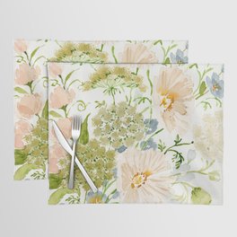 Whimsical Garden Flowers Placemat