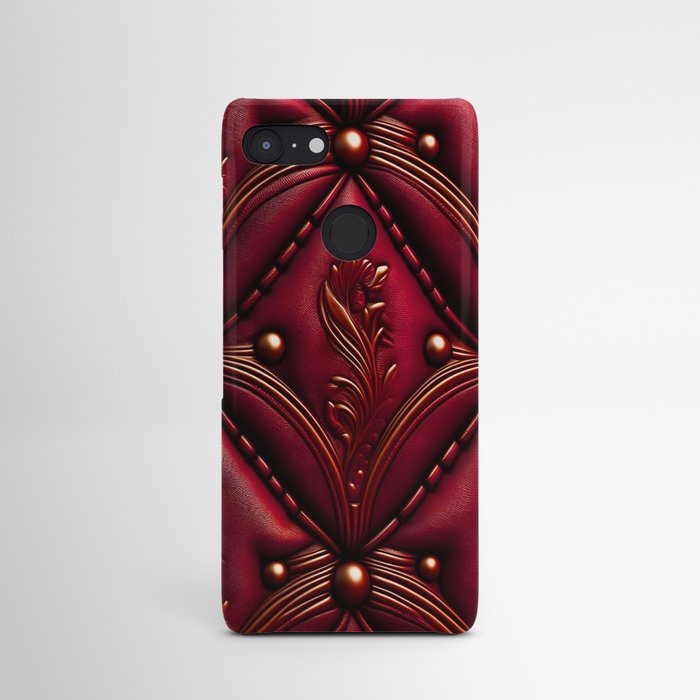 Red Velvet Victorian Leather Design Android Case