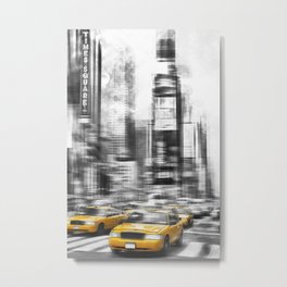 Modern Art TIMES SQUARE Metal Print | Streetscene, Traffic, Newyork, Timessquare, Skyscraper, Decorative, Broadway, Photo, Abstract, Modern 