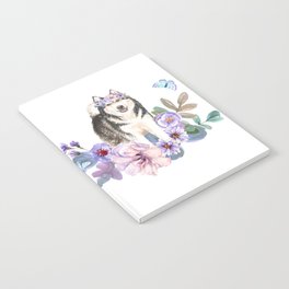 Flower and Dog Notebook