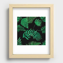 Green Pattern Recessed Framed Print