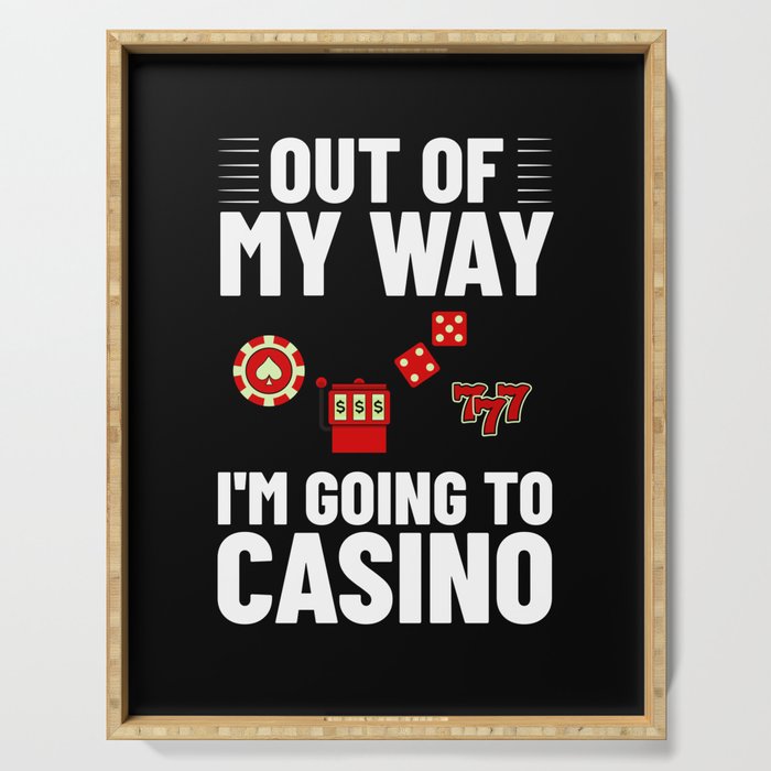 Casino Slot Machine Game Chips Card Player Serving Tray