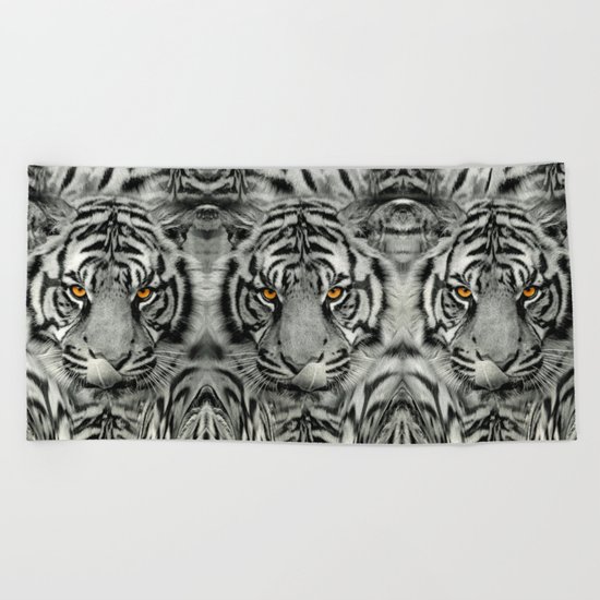 TIGER PAW-TRAIT Beach Towel