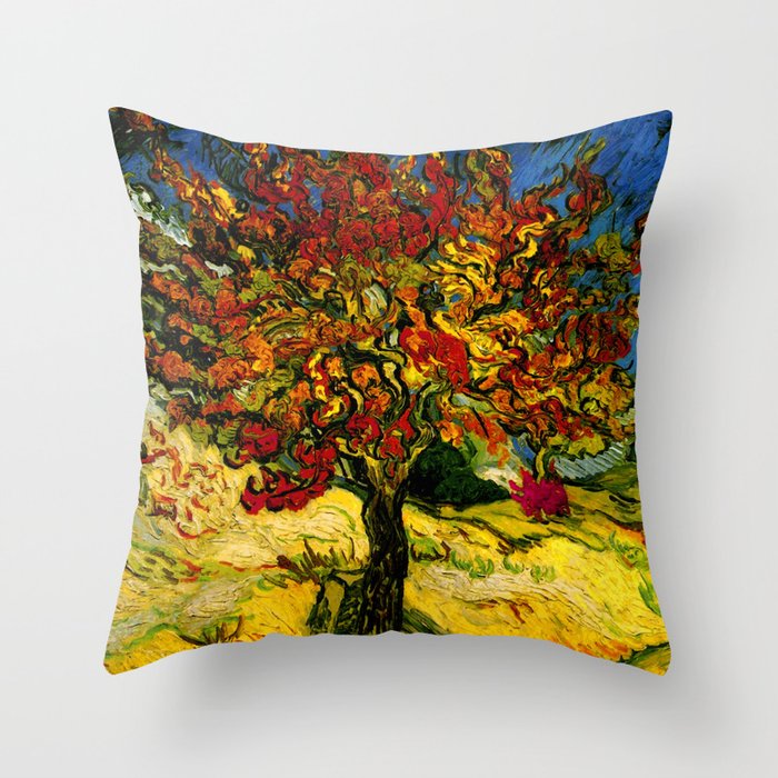 Van Gogh Mulberry Tree Throw Pillow