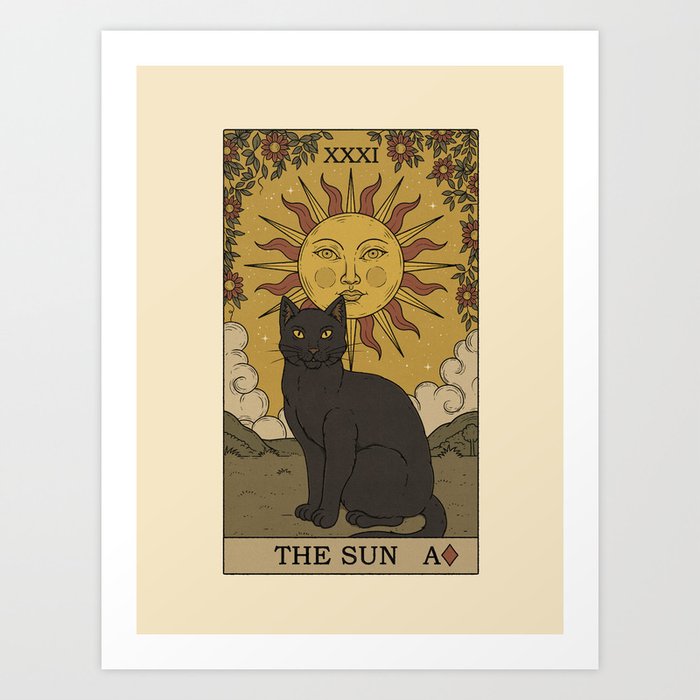 The Sun Cat Art Print