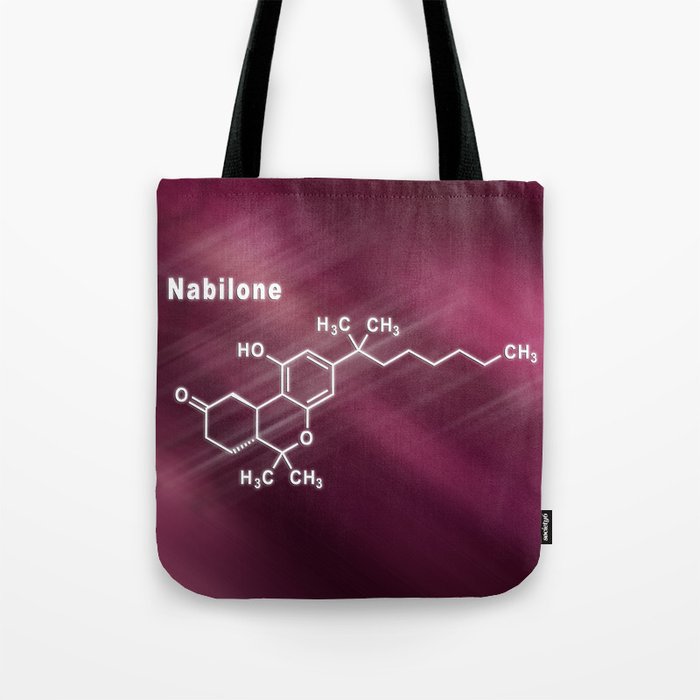 Nabilone synthetic cannabinoid, Structural chemical formula Tote Bag
