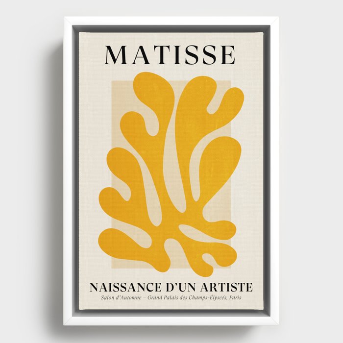 Sun Leaf 2: Matisse Edition | Mid Century Series Framed Canvas