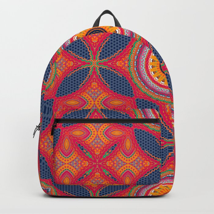 Bright Boho Multi Pattern  Backpack