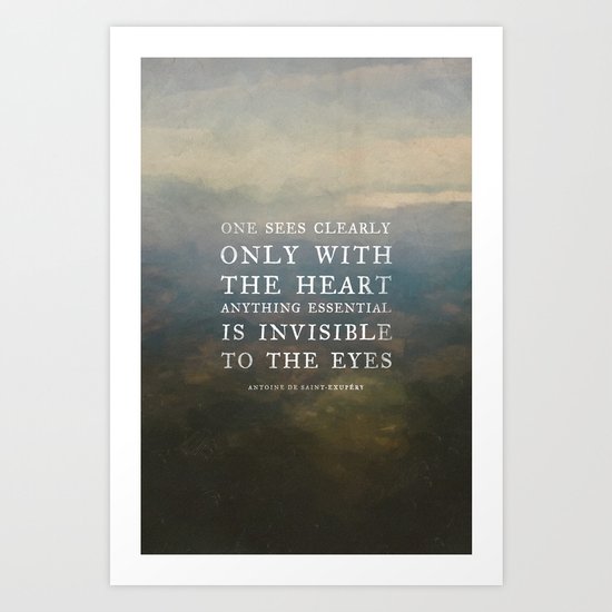 II. Anything essential is invisible to the eyes. Art Print