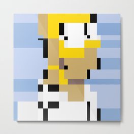 The Simpson Pixel Metal Print