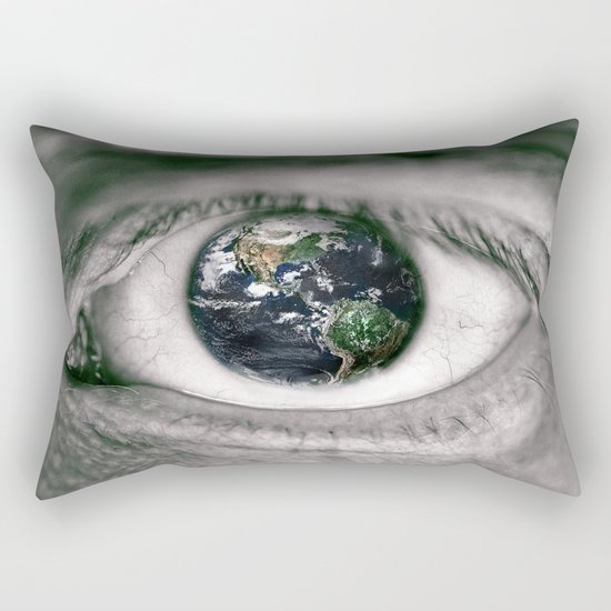 Die Welt mit deinen Augen sehen ! Rectangular Pillow