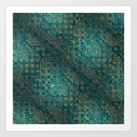 Retro Circles Art Print
