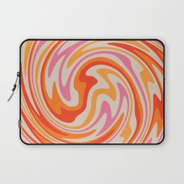 70s Retro Swirl Color Abstract Laptop Sleeve