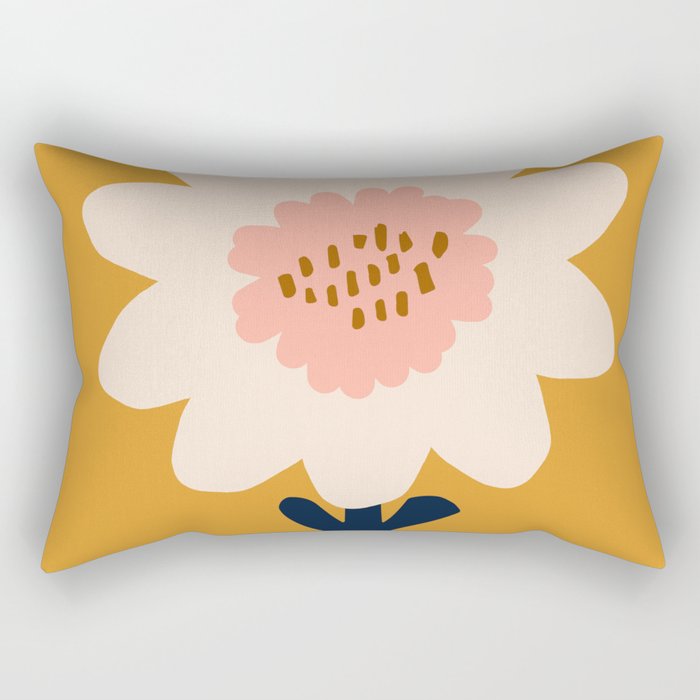 Sunflower - bohemian yellow Rectangular Pillow