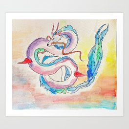 haku.the.dragon.boy Art Print